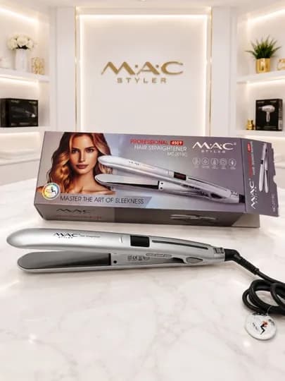 MAC профессиональный утюжок, для выпрямления волос, стайлер — DOSTON-MAC3082-СЕРМЕТ