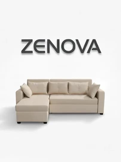 "ZENOVA" ,мягкая мебель, мебель, угловая мебель, кухонная мебель, мебель для гостиной — LOFTFUR-ZENOVA230X150-БЕЖМЕЛ-ZNOchap-ZNOdeky-ZNOmato
