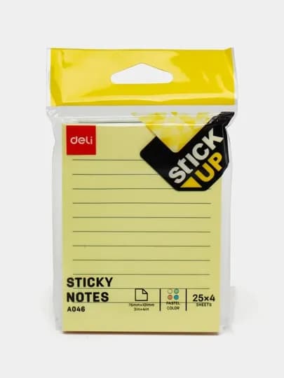 Стикеры для заметок Deli EA046, 3 * 4IN, 4 * 25 sheets, 76 * 101 мм — ДЕЛИ-OIOI