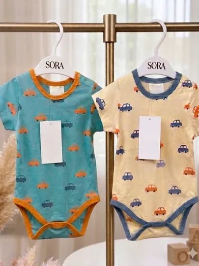 Детское боди Sora с коротким рукавом, в наборе 2 штуки — TIMAКД-БОДИФУТБОЛКА-СИНИЙ-2 года