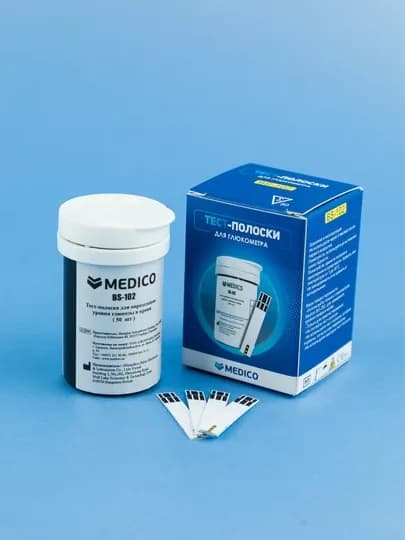 Тест полоски для глюкометра MEDICO BG-202 — МЕДТЕХ-2910