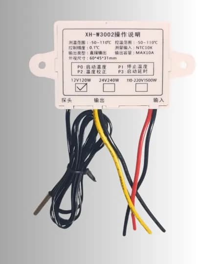 Терморегулятор цифровой XH-W3002 12V с датчиком температуры 10A — 1985220-TERMOREG3002