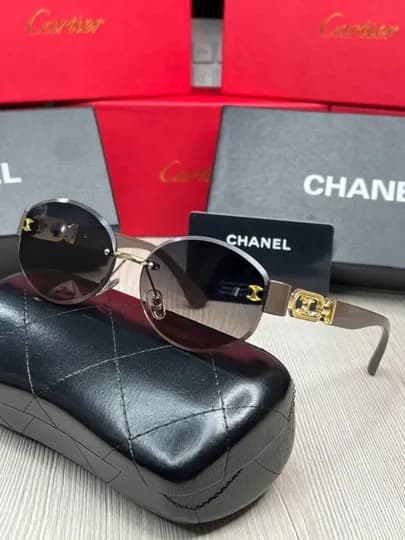 Женские солнцезащитные очки — LUXOCHK-CHANELSANDSRYO-БЕЖМЕЛ