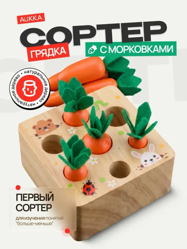 Деревянный сортер для малышей из дерева Развивающие игры