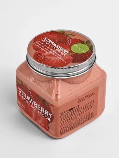 Скраб для лица и тела Wokal Sherbet Body Scrub с экстрактом малины и клубники, 500/350 гр — KLIKSHO-СКРАБ-БОРДОВ