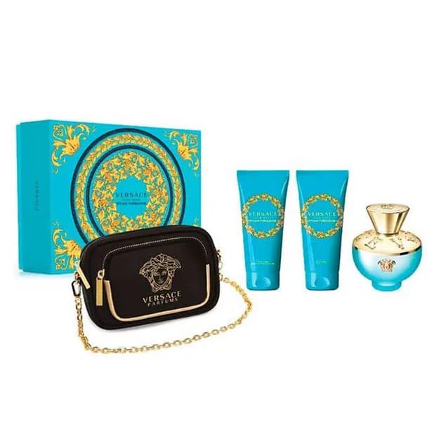 Туалетная вода-спрей Versace Dylan Torquoise 100 мл, набор из 4 частей EDP (Original)