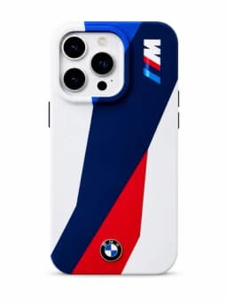 Чехол для Iphone 13/14/15/16/17 Pro, Pro Max с принтом BMW и AMG чехол для айфон — ELEKKTR-AMG1BMW-СИНИЙ-15