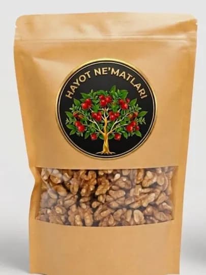 Hayot Ne`matlari- грецкие орехи – натуральный вкус и польза каждый день 200 гр — HAYOTOK-GRECHISKIIIYYONGOQ