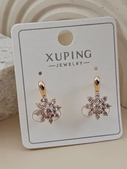 Золотого цвета серьги для женщин, бижутерия, Xuping — OJZAR-ZAR01-КОНФЕТН