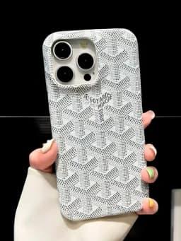 Чехол для iPhone с текстурой Goyard — IFIXMOB-GOYARD-БЕЛЫЙ-15