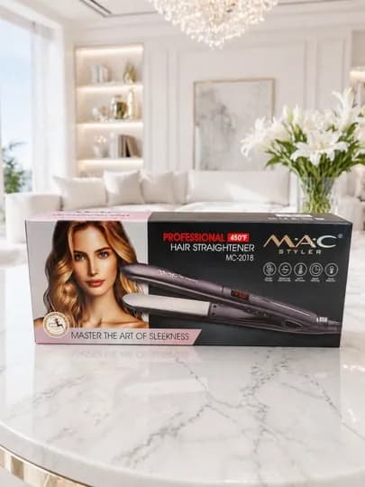 MAC профессиональный утюжок, для выпрямления волос, стайлер — DOSTON-MAC3082-ТЕМНСЕР